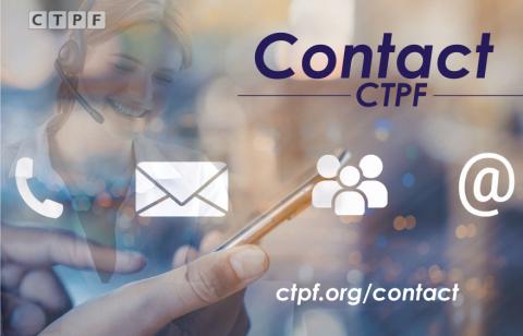 Contact CTPF Graphic with Woman on Headset 